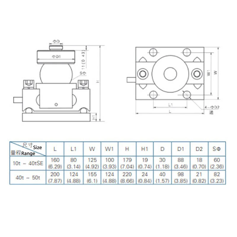 Compression Load Cell Transducer view 3