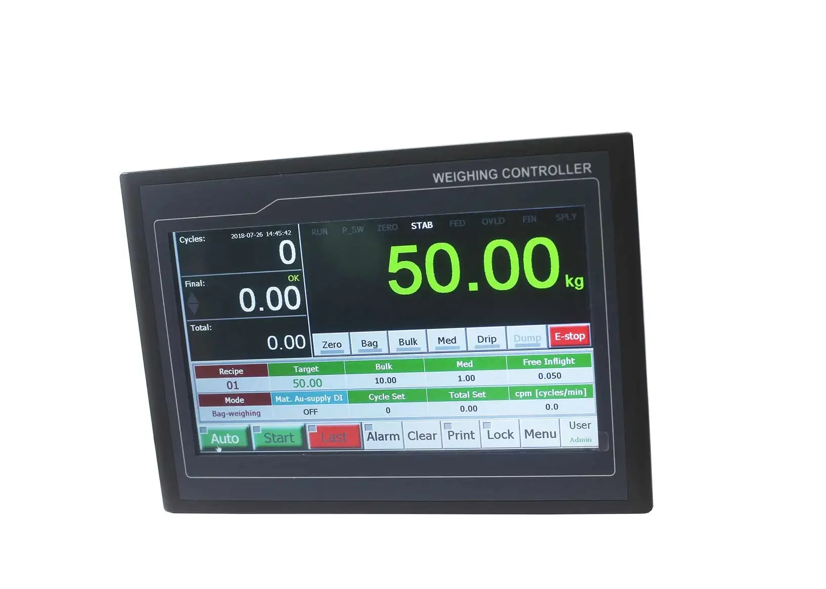 เครื่องแสดงค่าเครื่องชั่งบรรจุถุง FMSCales, เครื่องควบคุมบรรจุถุงถังป้อนเดี่ยวสำหรับงานชั่งอุตสาหกรรม BST106-M10[AL] view 26